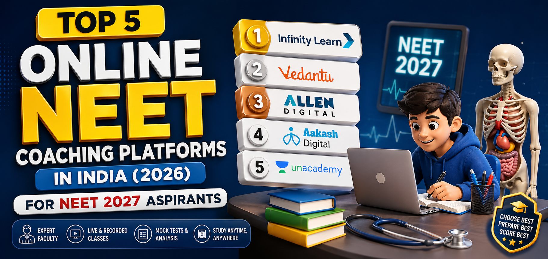 Top 5 Online NEET Coaching Platforms in India (2026) for NEET 2027 ...