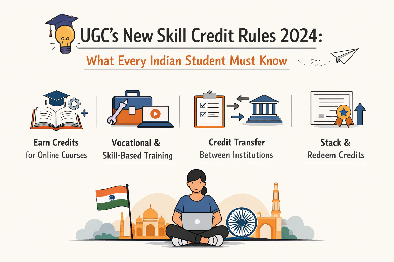 UGC's New Skill Credit Rules 2024: What Every Indian Student Must Know
